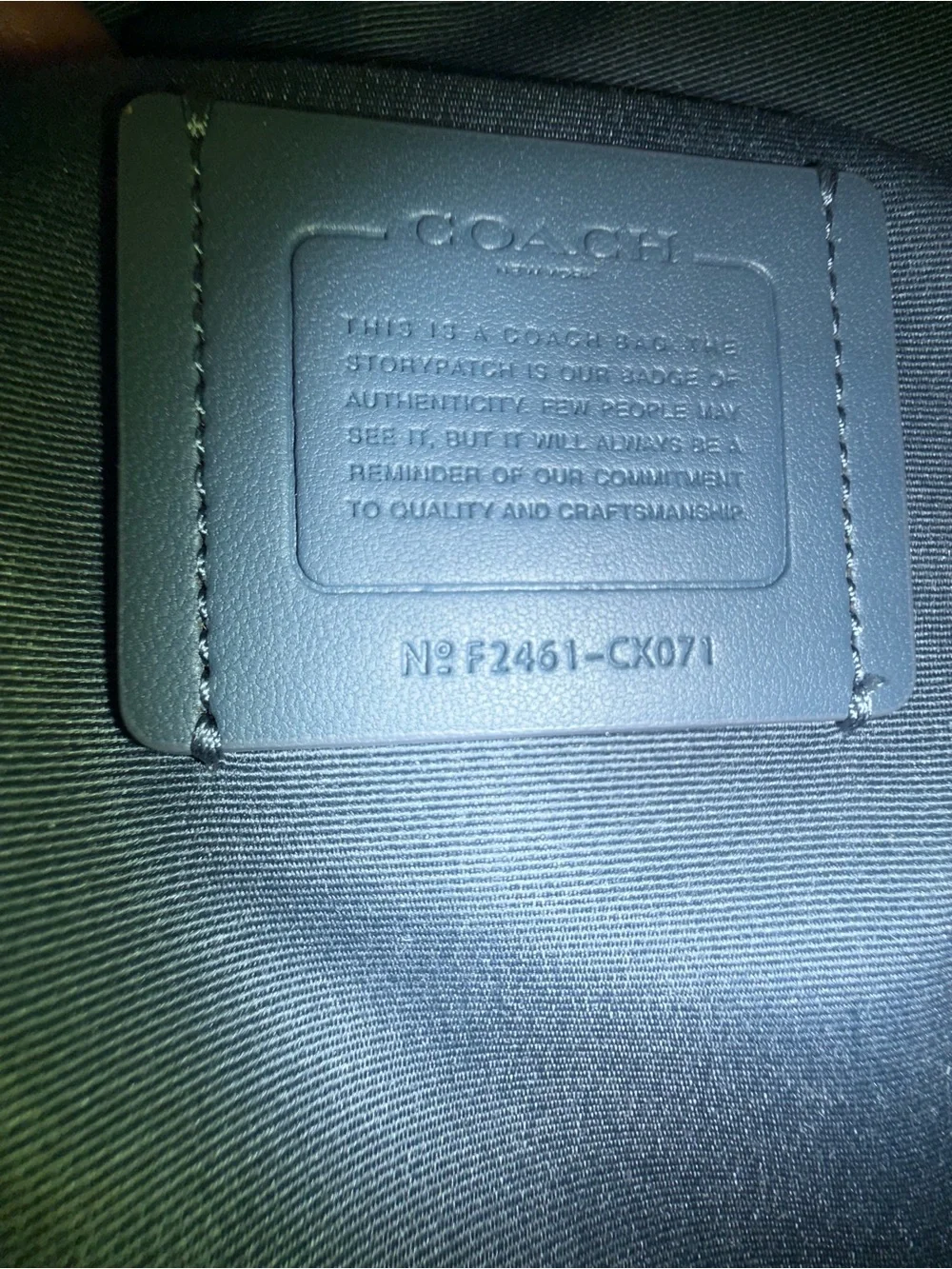 COACH Racer Sling Pack In Smooth Leather in Dark Denim Blue with Silver Hardware - Picture 11 of 14